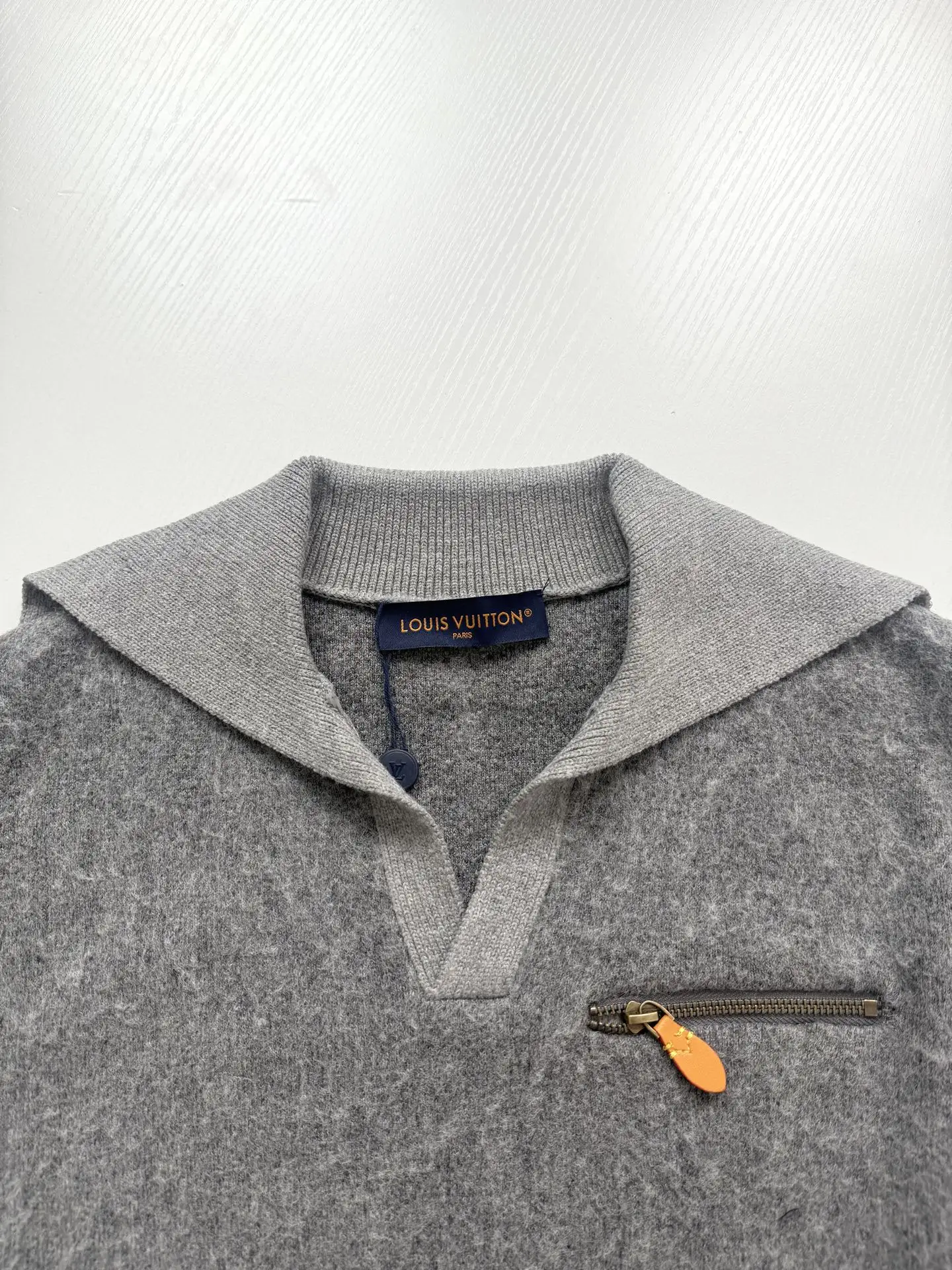 Sailor Collar Brushed Knit Sweater D37522614 — view 8