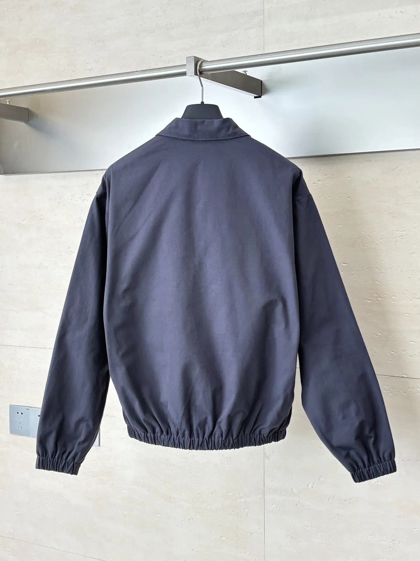 Logo-Embroidered Cotton Canvas Harrington Jacket D37523430 — view 2
