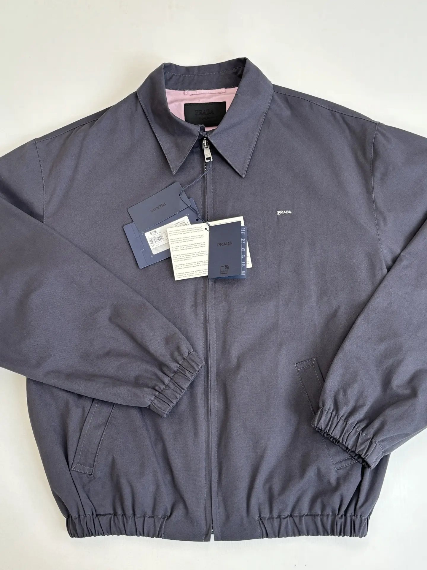Logo-Embroidered Cotton Canvas Harrington Jacket D37523430 — view 4