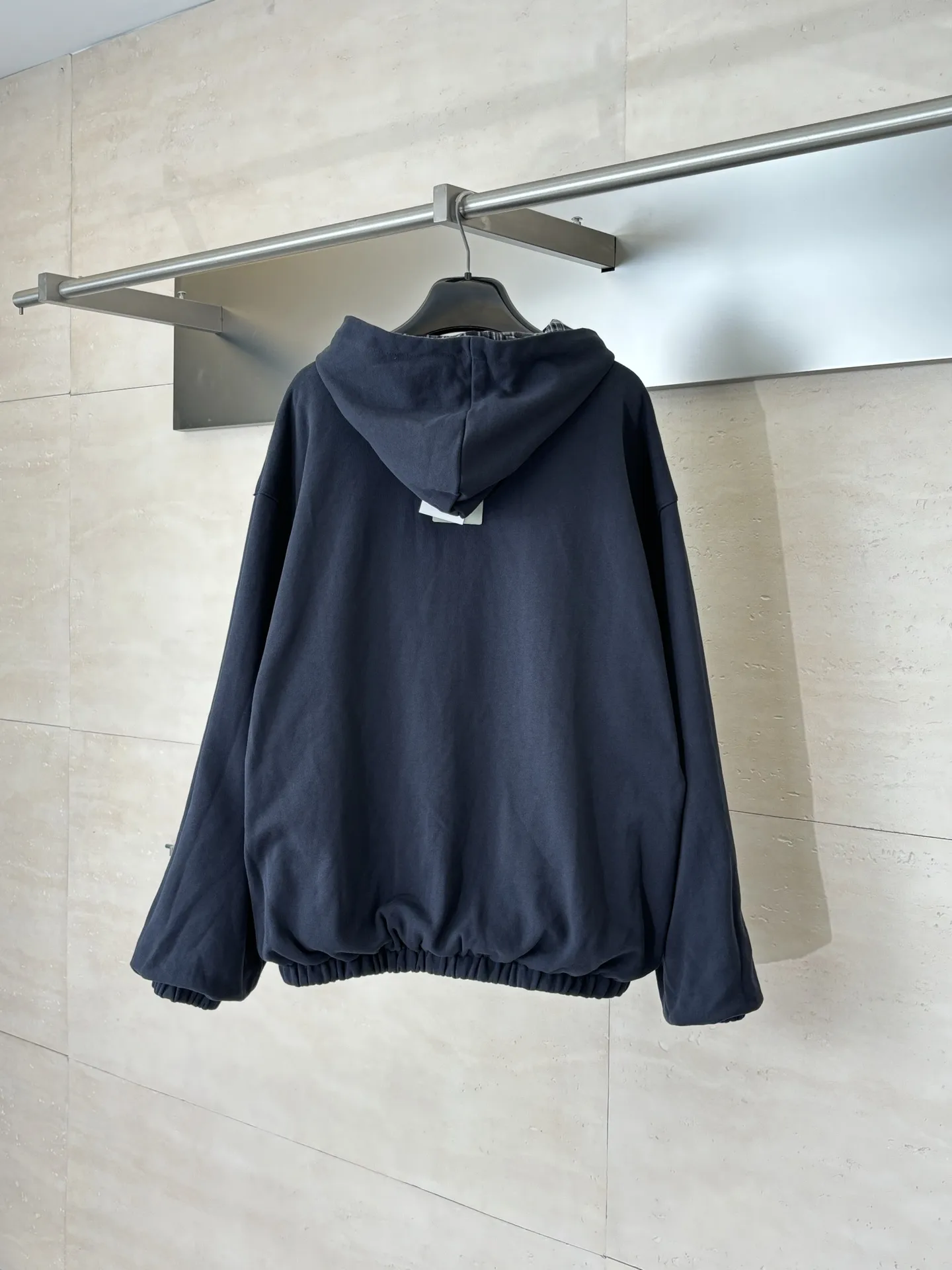 Reversible Deconstructed Plaid Hooded Jacket D38022609 — view 4