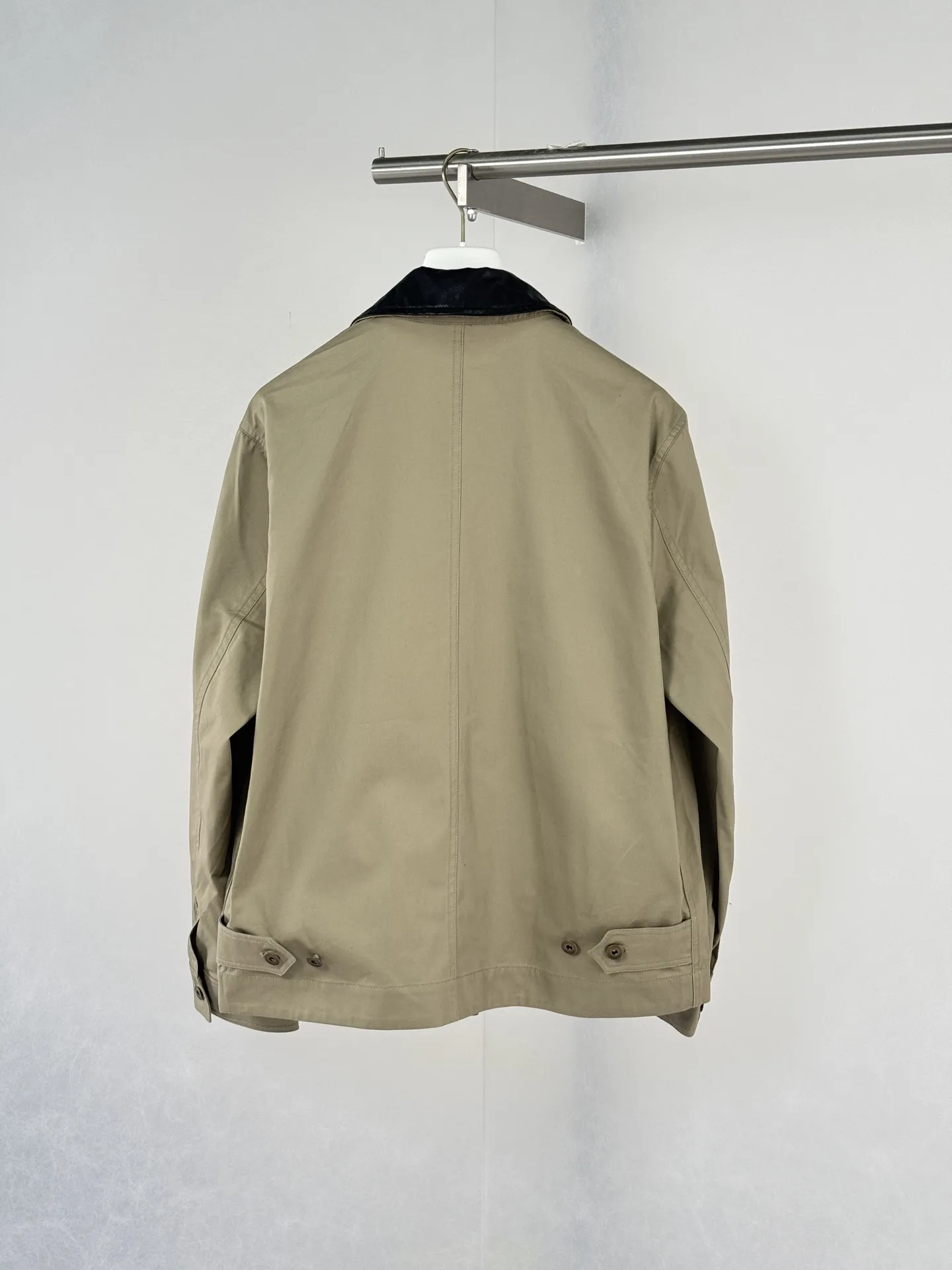 Leather-Collar Embroidered Knight Work Jacket D38019952 — view 2