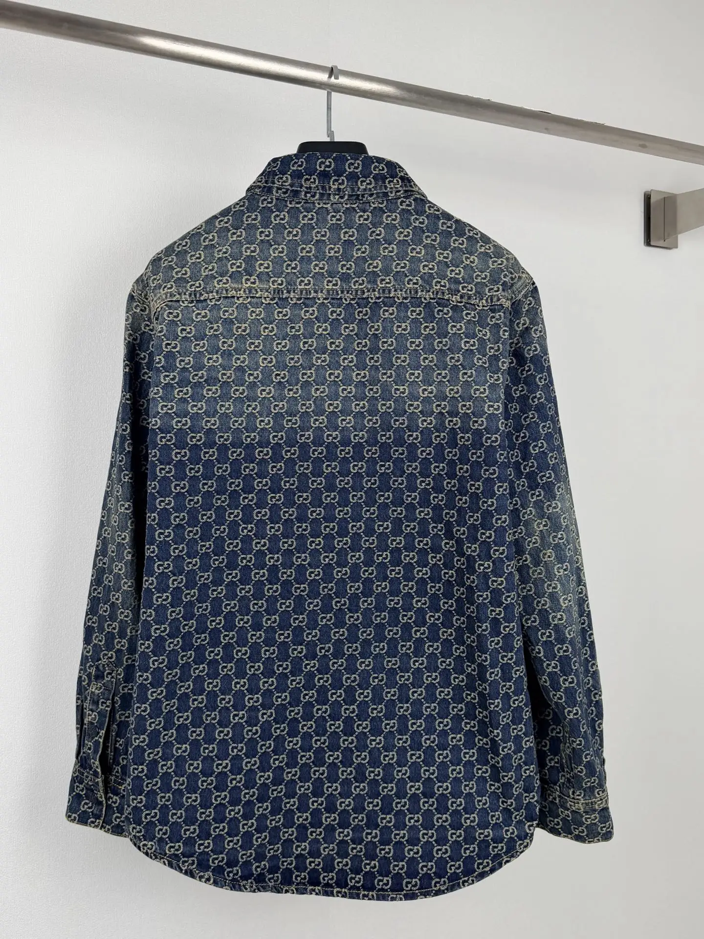 GG Monogram Jacquard Denim Shirt D38020093 — view 3