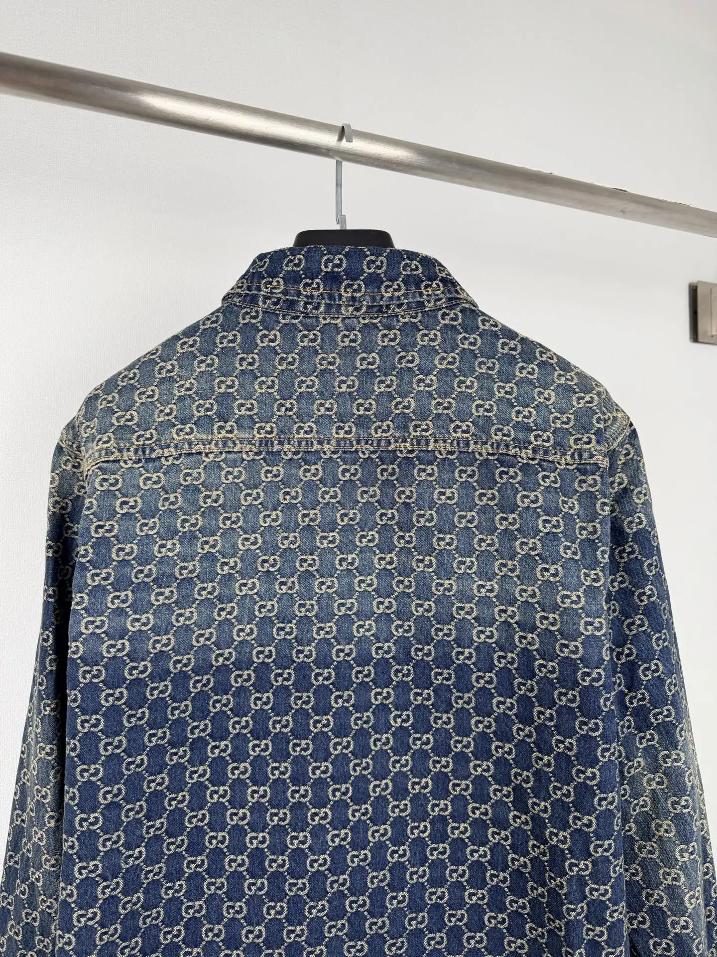 GG Monogram Jacquard Denim Shirt D38020093 — view 4
