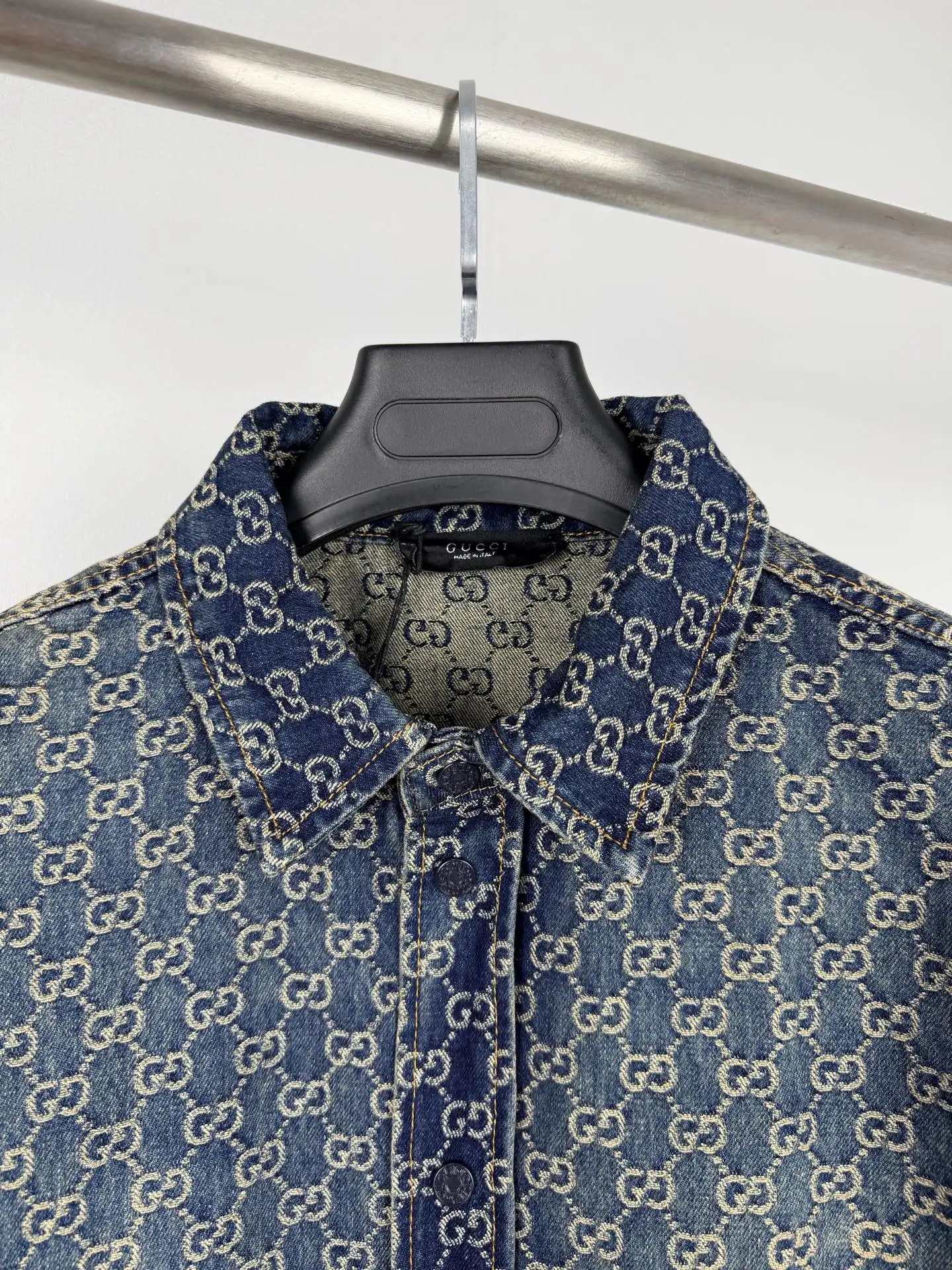 GG Monogram Jacquard Denim Shirt D38020093 — view 5