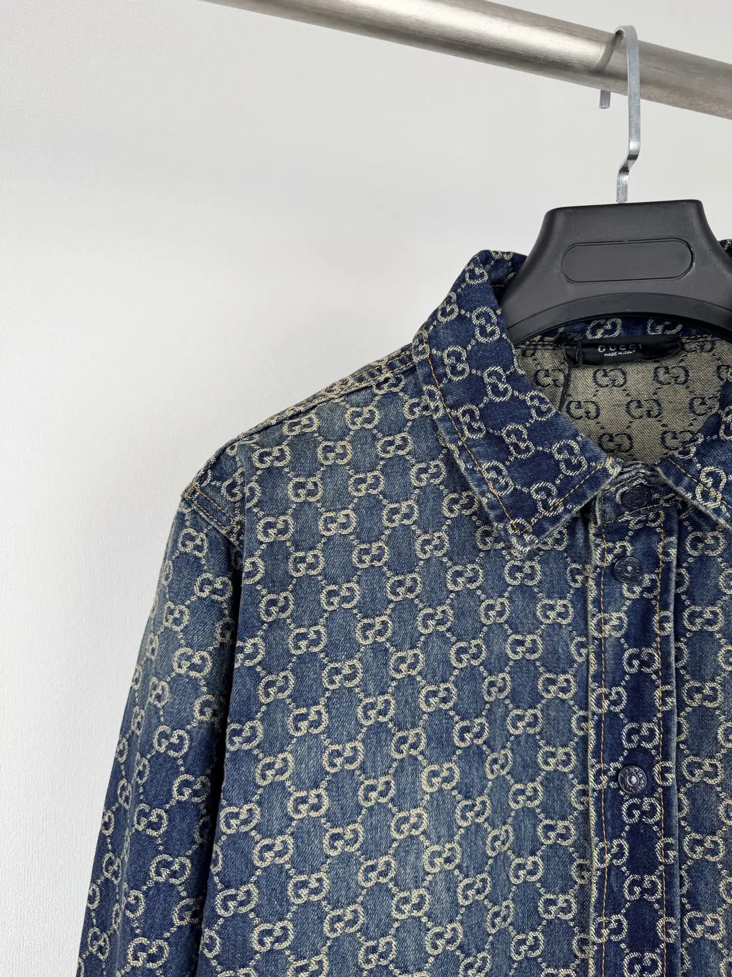 GG Monogram Jacquard Denim Shirt D38020093 — view 6