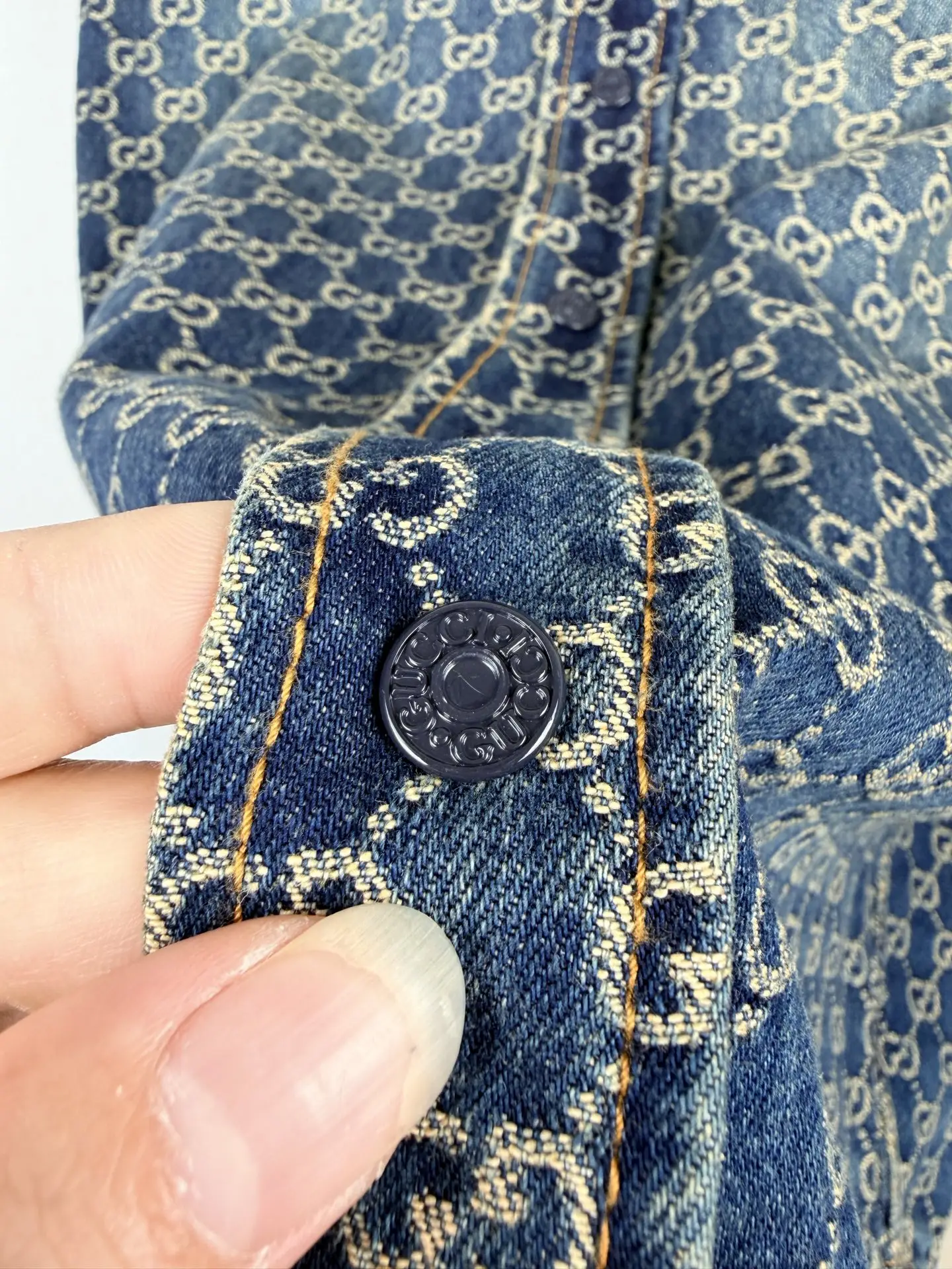 GG Monogram Jacquard Denim Shirt D38020093 — view 10