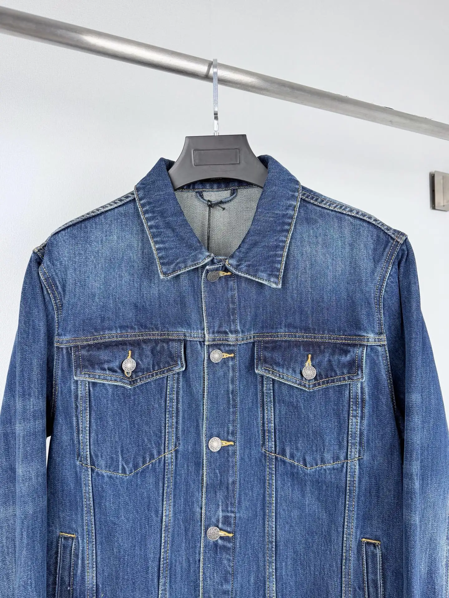 Horsebit Detail Denim Trucker Jacket D38020092 — view 2