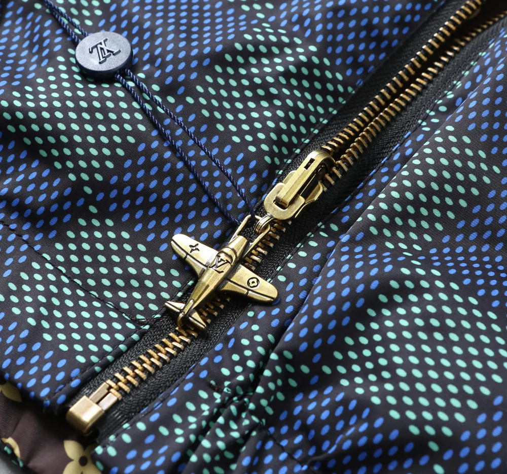 Damier Print Hooded Windbreaker Jacket D38023345 — view 8