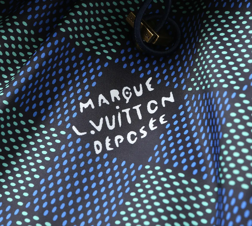Damier Print Hooded Windbreaker Jacket D38023345 — view 10