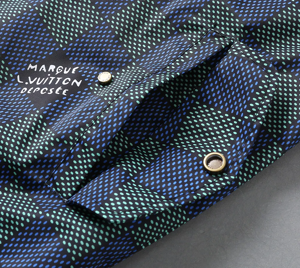 Damier Print Hooded Windbreaker Jacket D38023345 — view 13