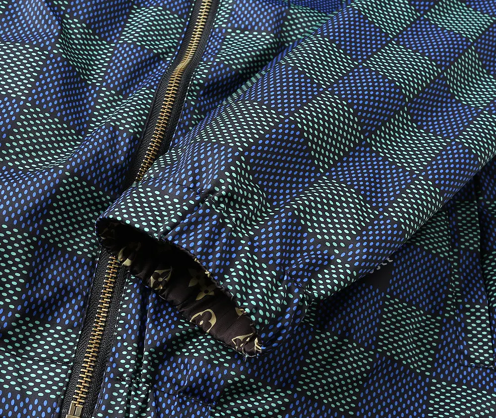Damier Print Hooded Windbreaker Jacket D38023345 — view 15