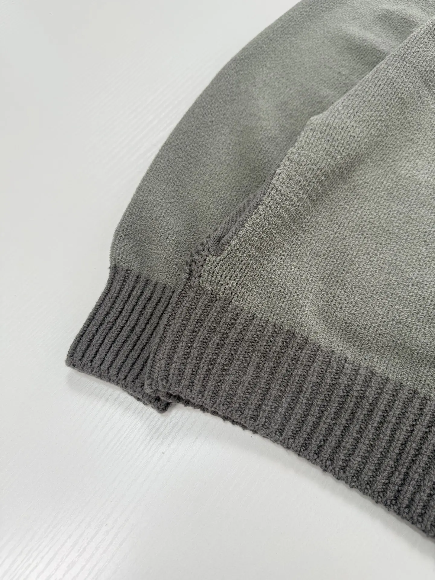 Zip-Up Knit Cardigan with Leather Logo Patch D38519940 — view 11