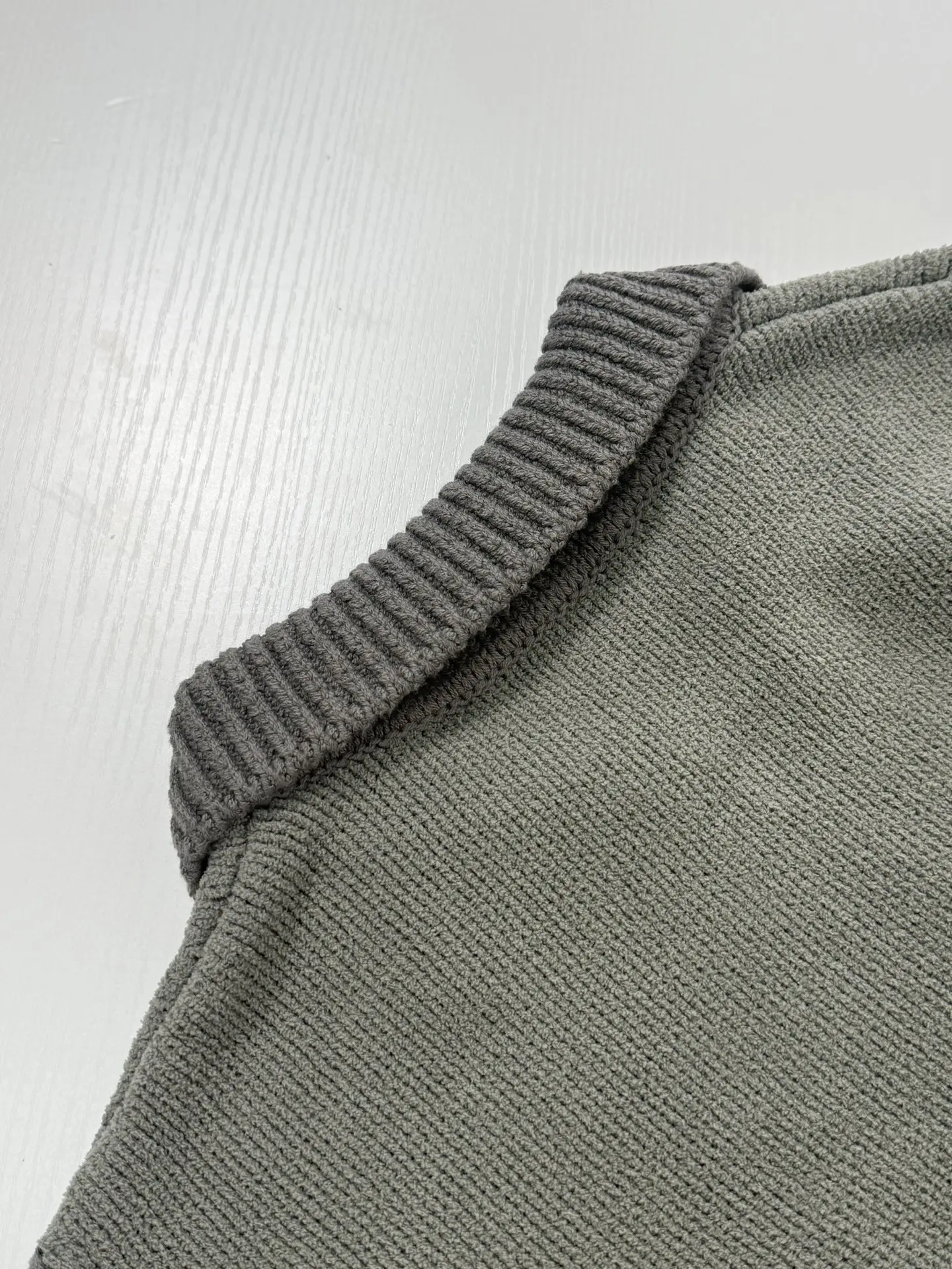 Zip-Up Knit Cardigan with Leather Logo Patch D38519940 — view 14
