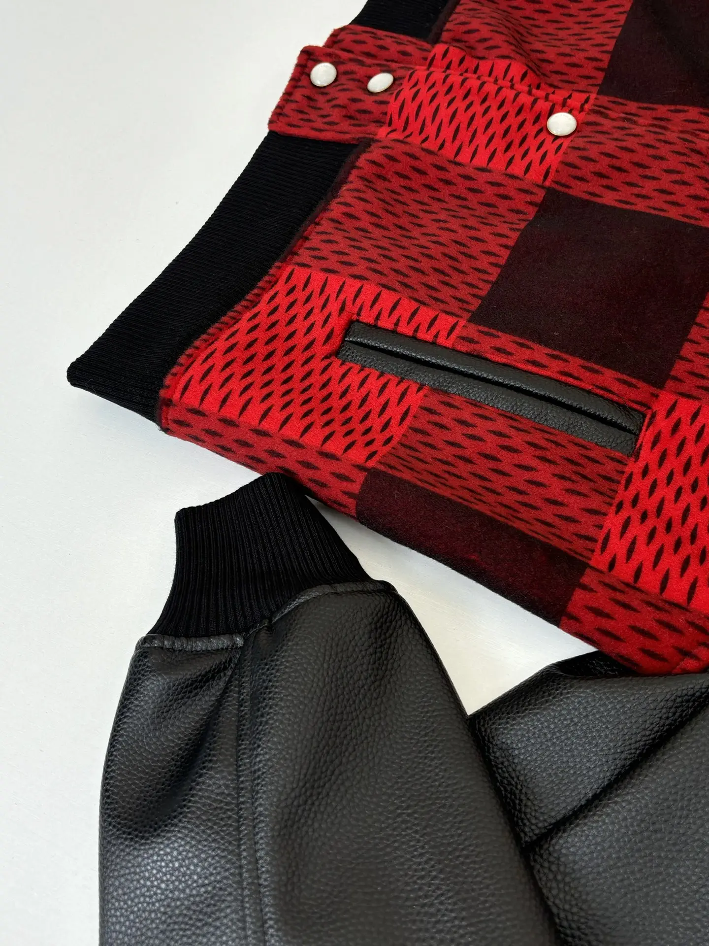 Damier Cashmere and Leather Varsity Jacket D38822611 — view 5