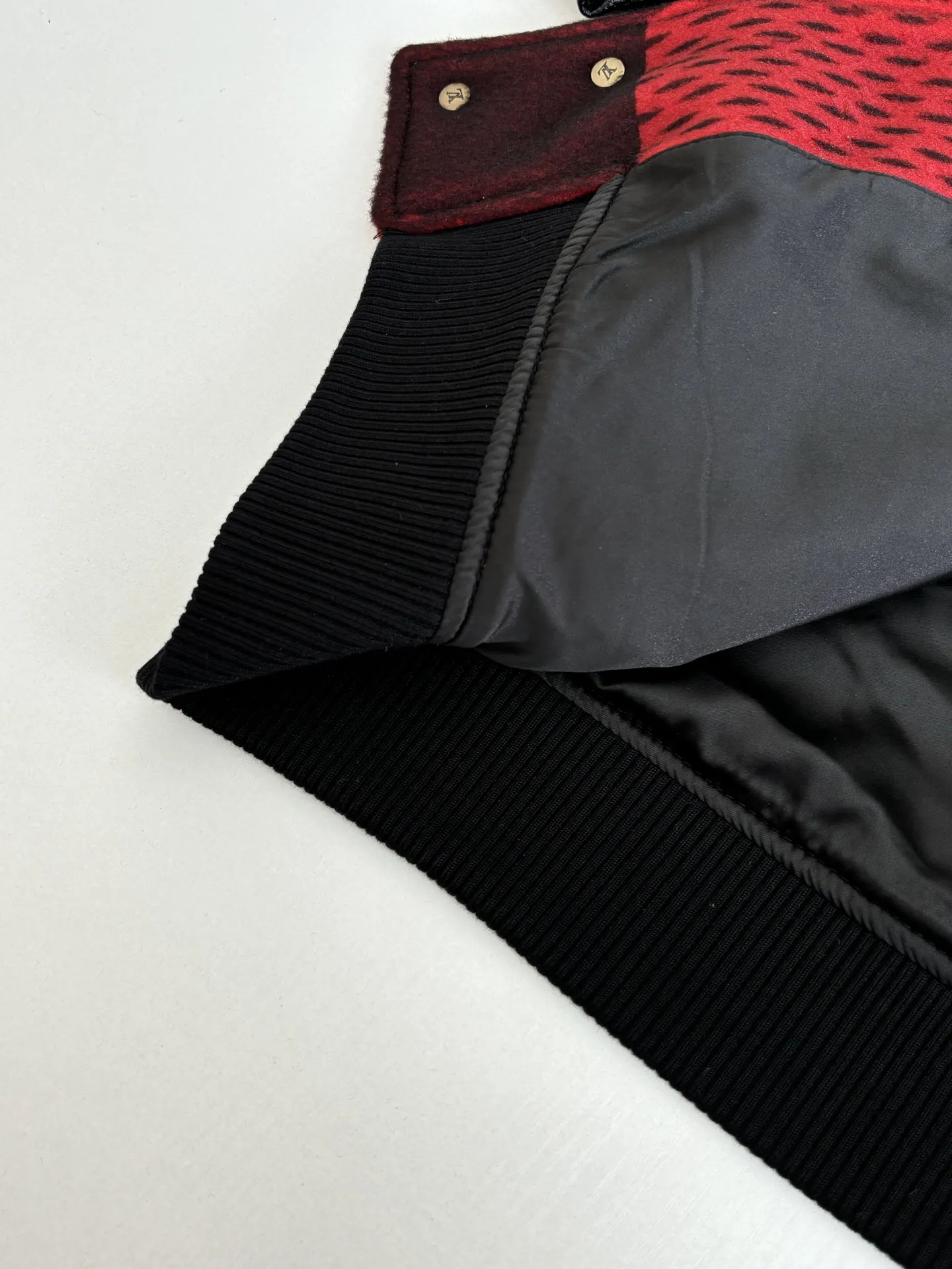 Damier Cashmere and Leather Varsity Jacket D38822611 — view 8