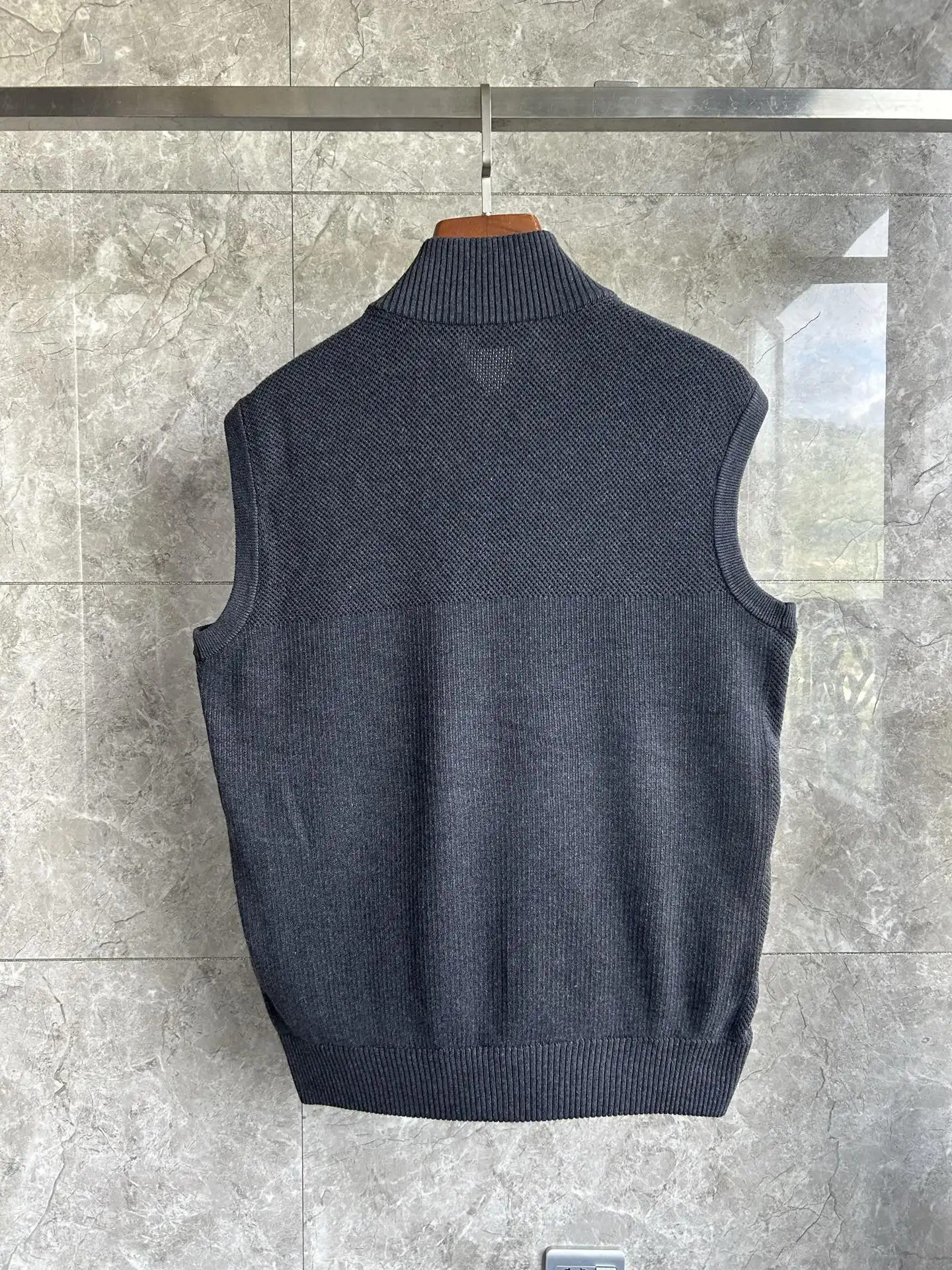 HyBridge Knit Gilet with Down-Filled Panels D40022730 — view 2