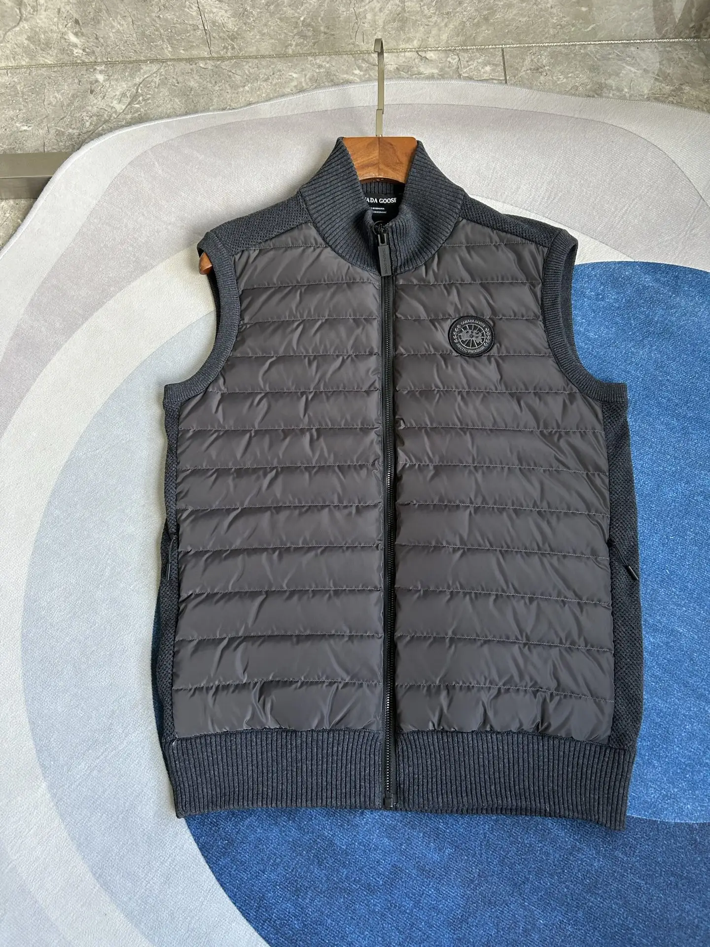 HyBridge Knit Gilet with Down-Filled Panels D40022730 — view 3