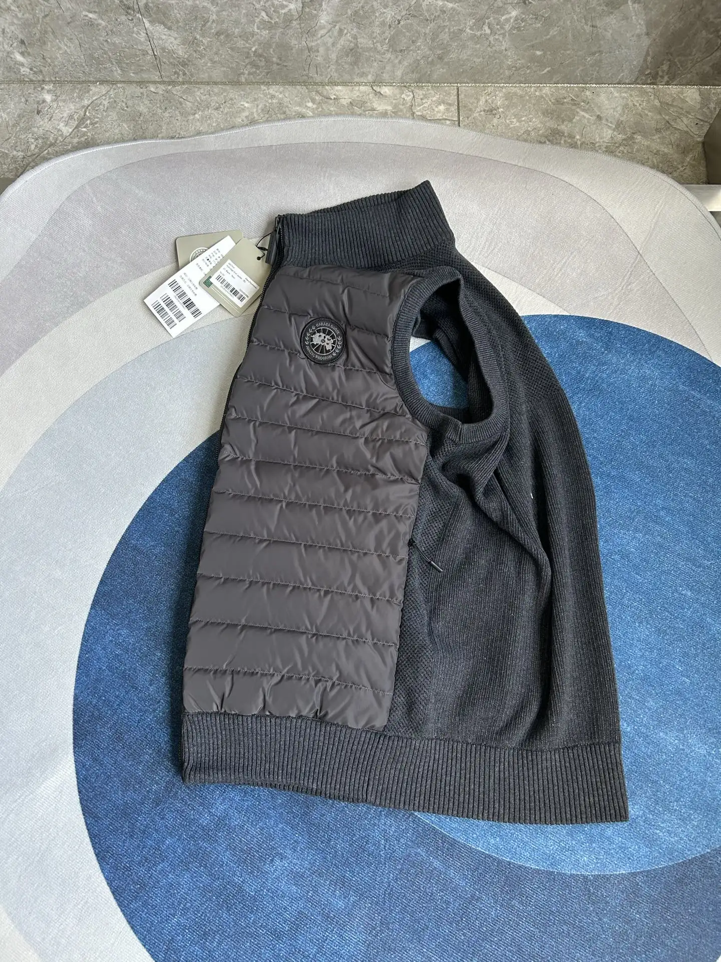 HyBridge Knit Gilet with Down-Filled Panels D40022730 — view 5