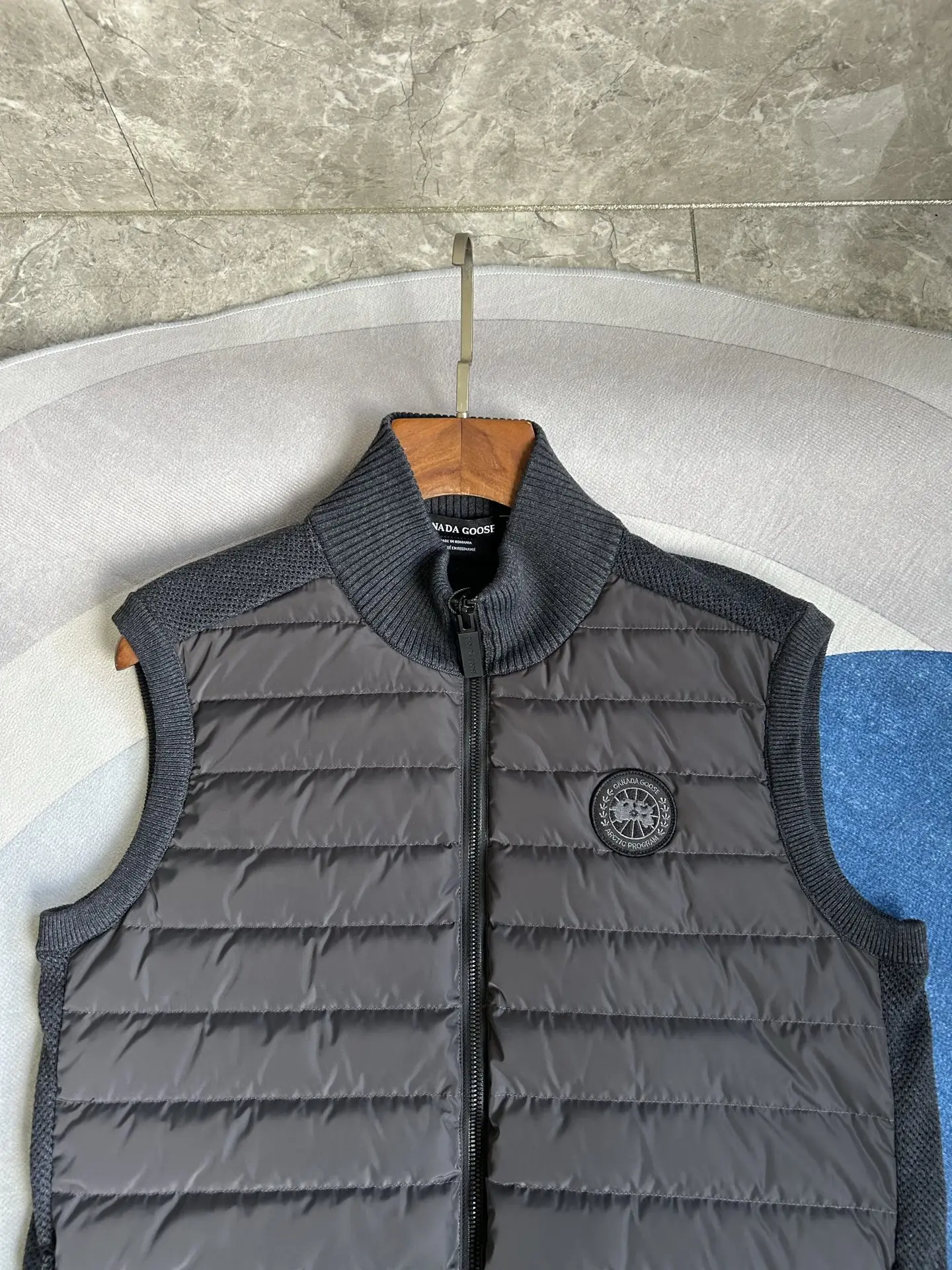 HyBridge Knit Gilet with Down-Filled Panels D40022730 — view 12