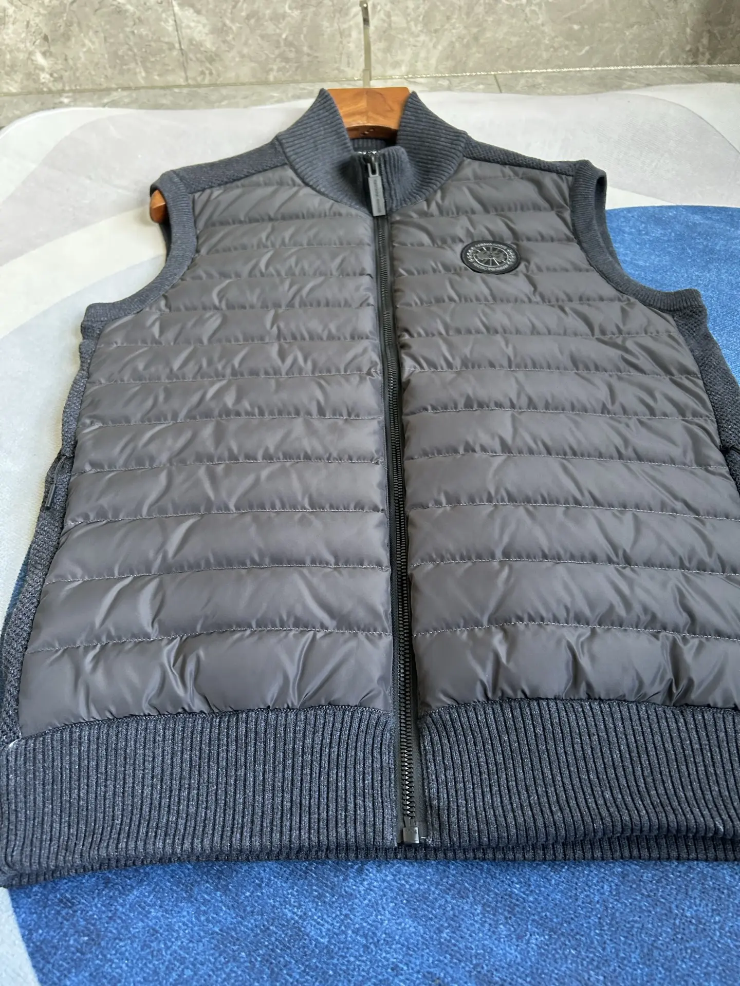 HyBridge Knit Gilet with Down-Filled Panels D40022730 — view 14