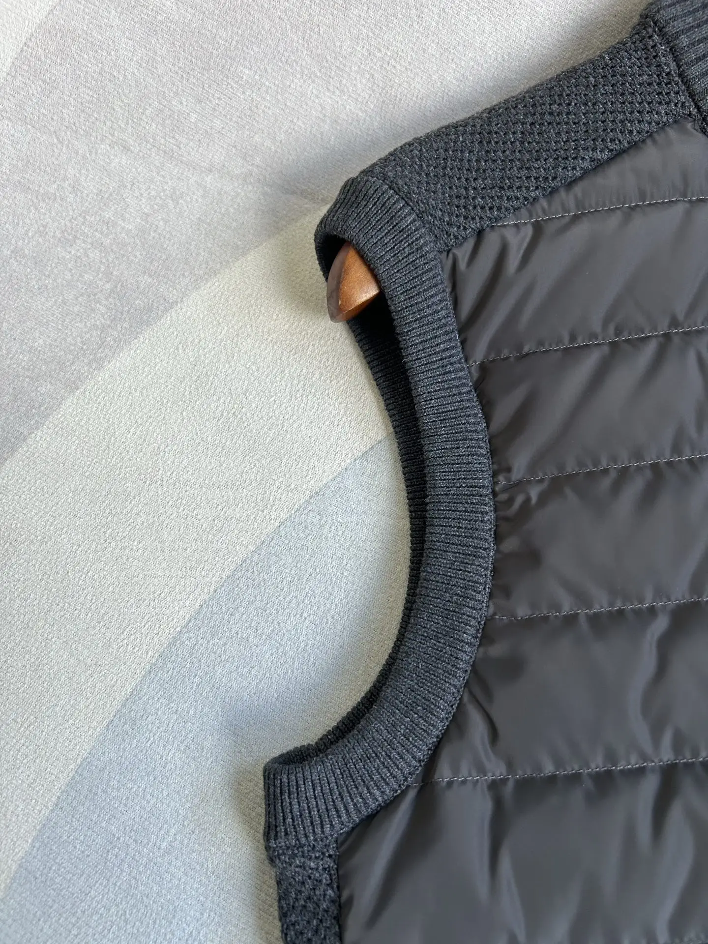 HyBridge Knit Gilet with Down-Filled Panels D40022730 — view 18