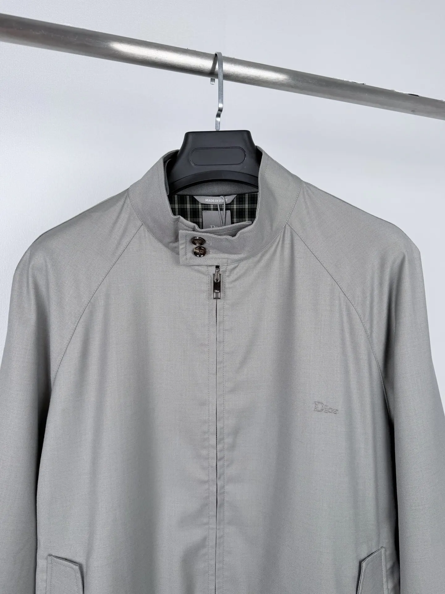 Dior Embroidered Wool-Blend Harrington Jacket D40020095 — view 2
