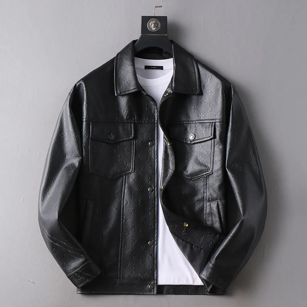 Monogram Embossed Leather-Look Jacket D40023352