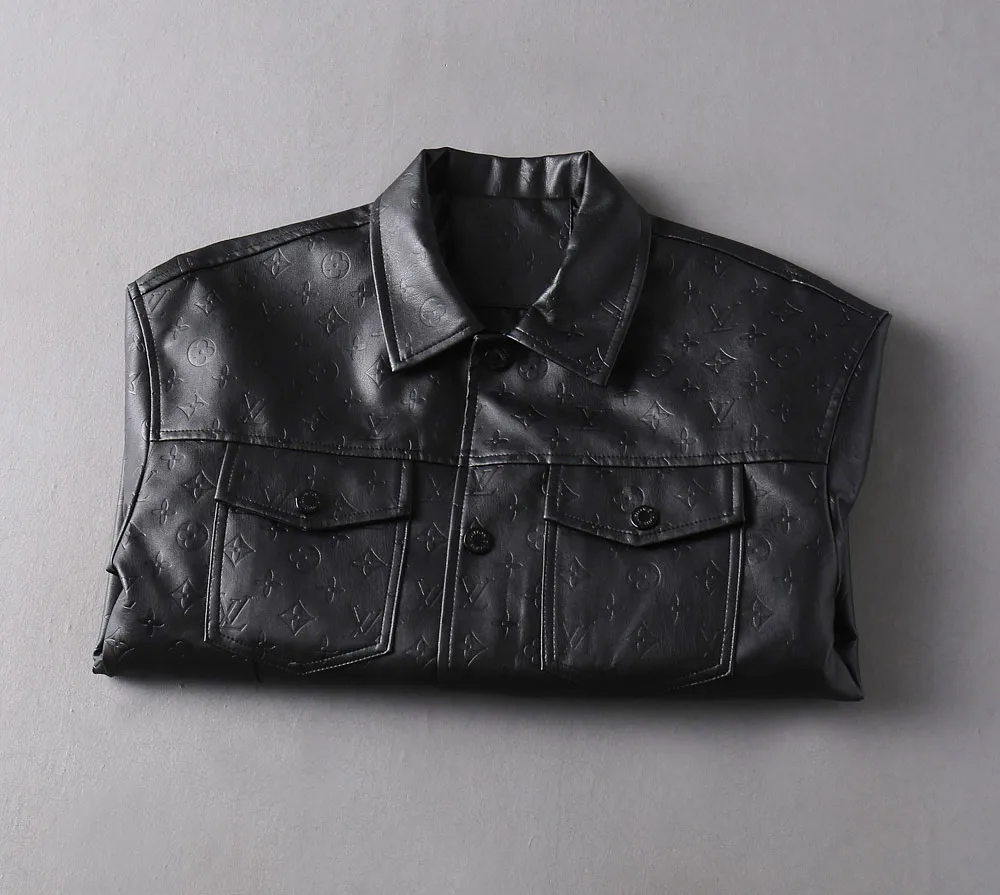 Monogram Embossed Leather-Look Jacket D40023352 — view 4