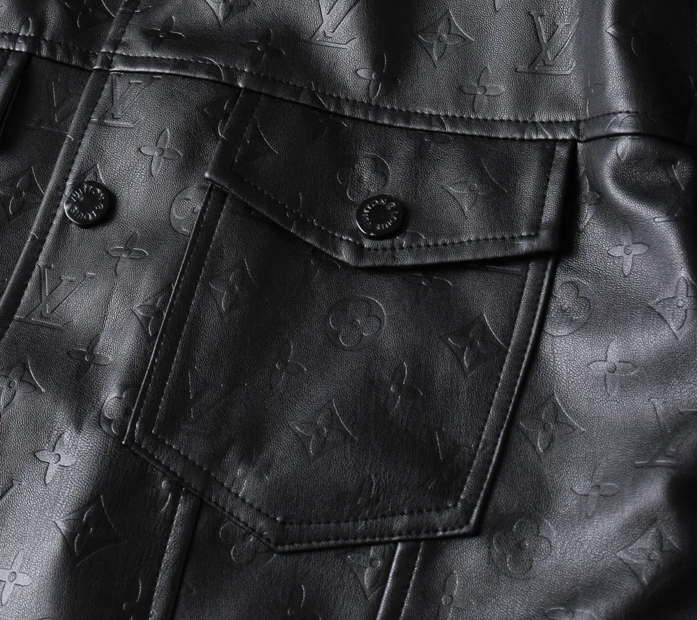 Monogram Embossed Leather-Look Jacket D40023352 — view 7