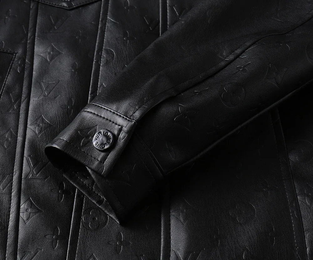 Monogram Embossed Leather-Look Jacket D40023352 — view 9