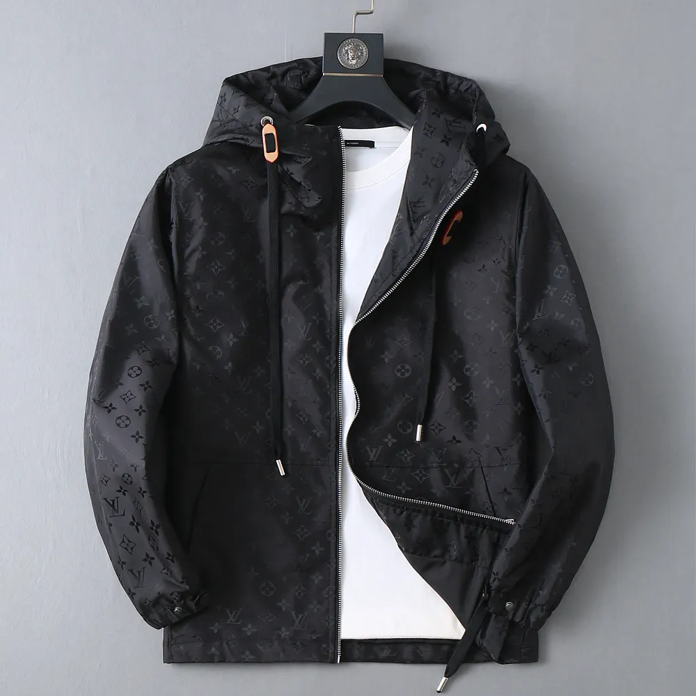 Monogram Jacquard Hooded Windbreaker Jacket D40023326