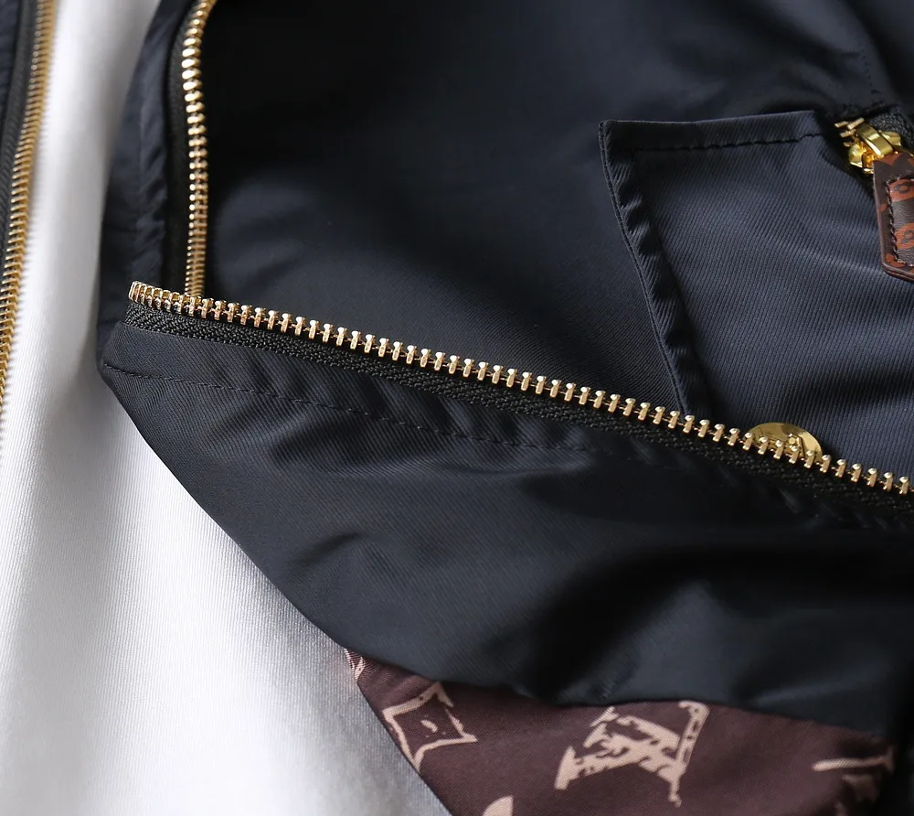 Logo Patch Hooded Bomber Jacket D40023329 — view 12