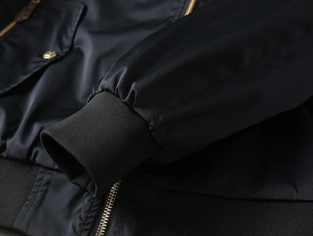 Logo Patch Hooded Bomber Jacket D40023329 — view 13