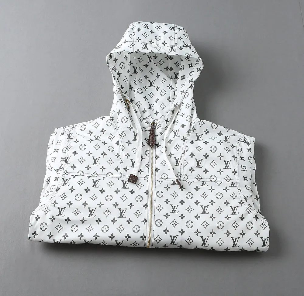 Monogram Print Hooded Windbreaker Jacket D40023321 — view 4
