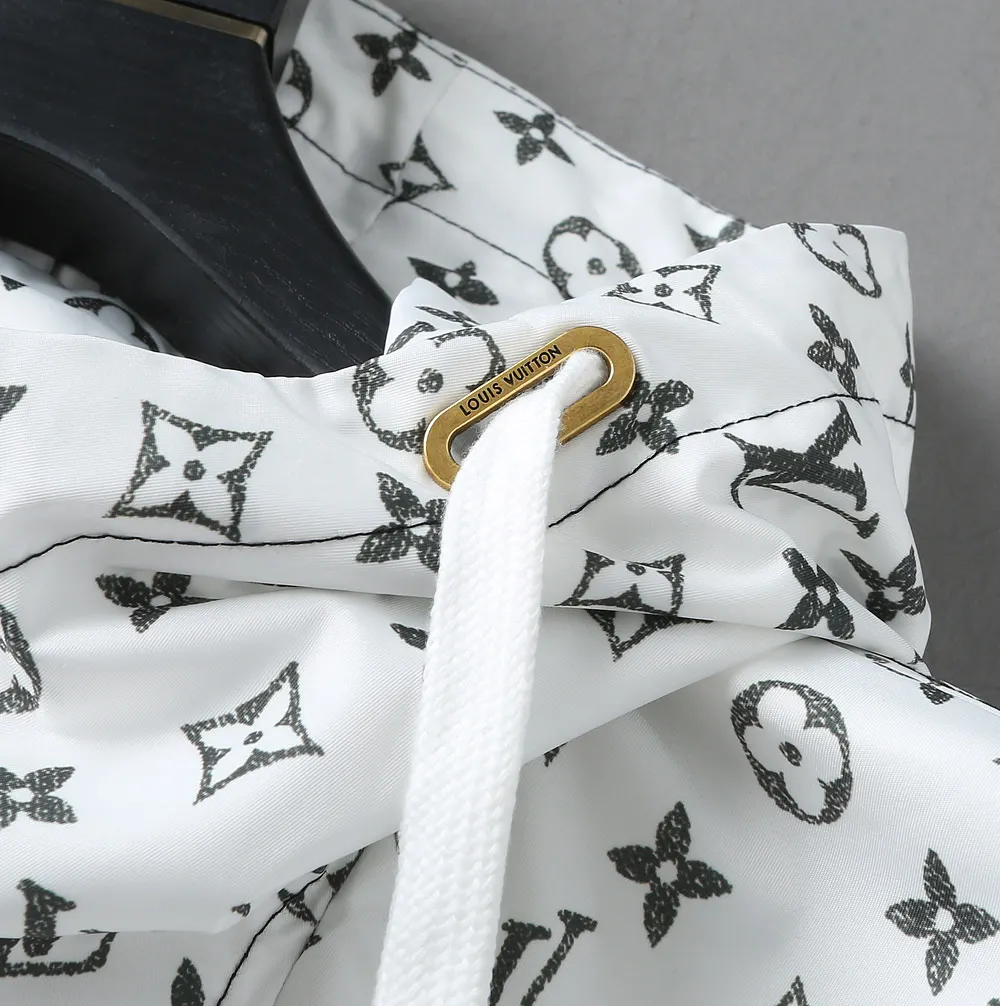 Monogram Print Hooded Windbreaker Jacket D40023321 — view 10