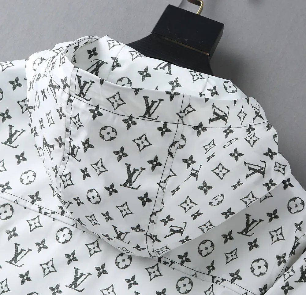 Monogram Print Hooded Windbreaker Jacket D40023321 — view 16