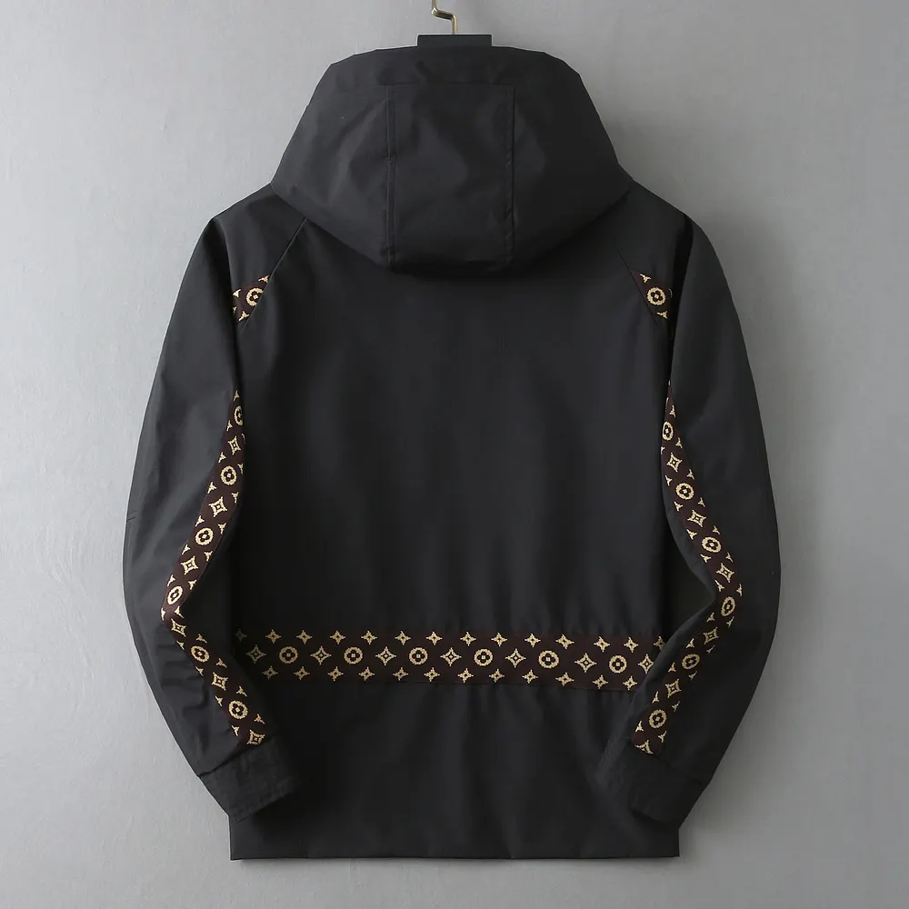 Monogram Panel Hooded Windbreaker Jacket D40023318 — view 2
