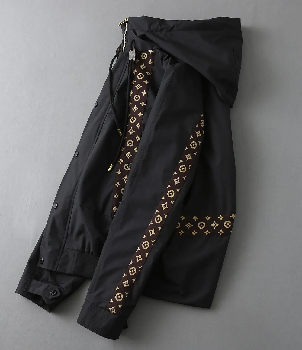 Monogram Panel Hooded Windbreaker Jacket D40023318 — view 3