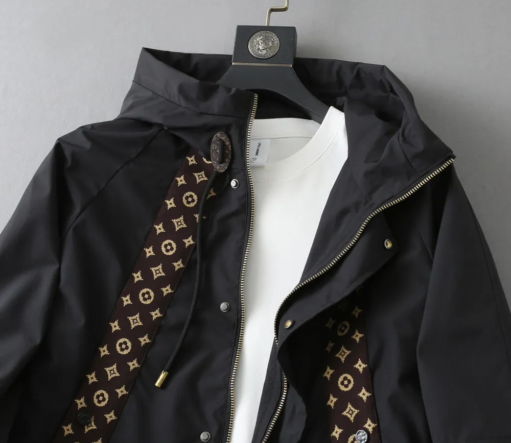 Monogram Panel Hooded Windbreaker Jacket D40023318 — view 5
