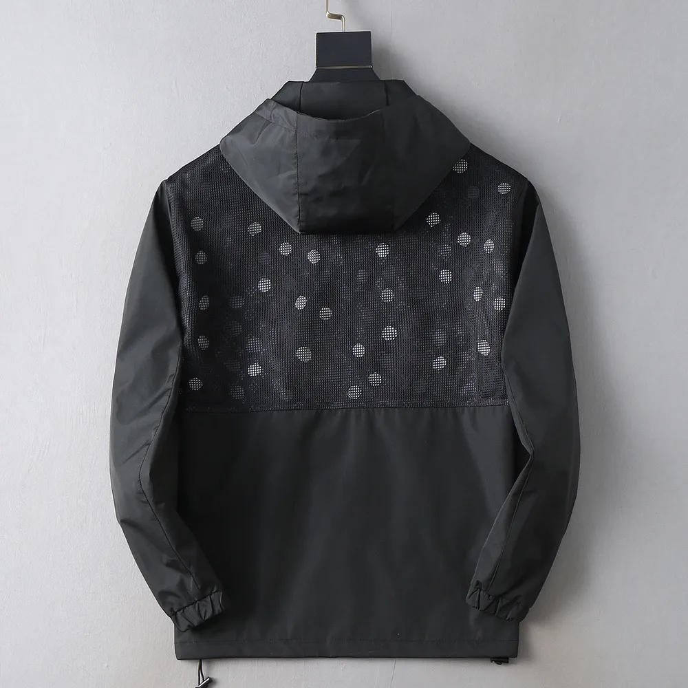 Mesh-Panel Hooded Windbreaker Jacket D40023346 — view 2