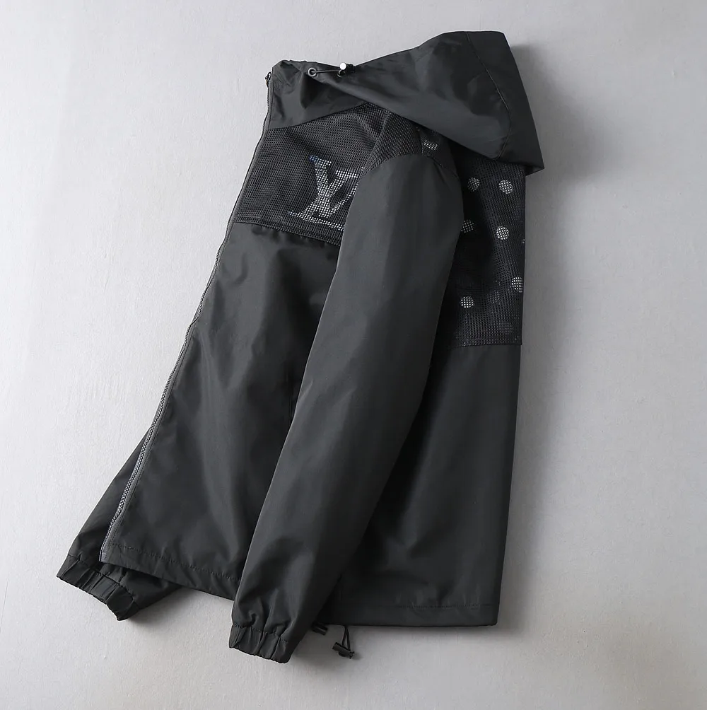Mesh-Panel Hooded Windbreaker Jacket D40023346 — view 4