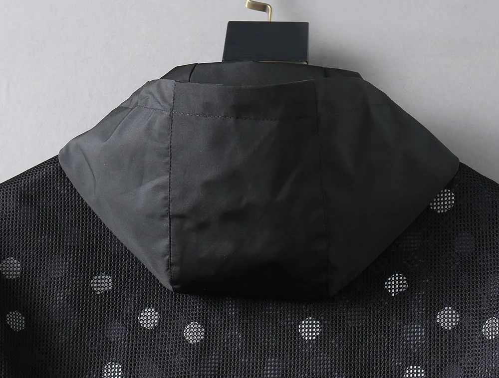 Mesh-Panel Hooded Windbreaker Jacket D40023346 — view 14
