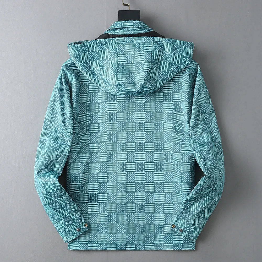 Damier Pattern Hooded Windbreaker Jacket D40023348 — view 2