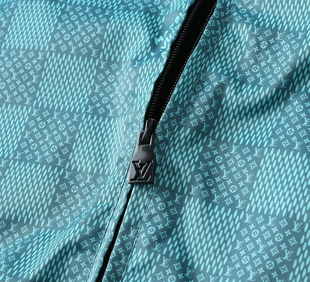Damier Pattern Hooded Windbreaker Jacket D40023348 — view 7