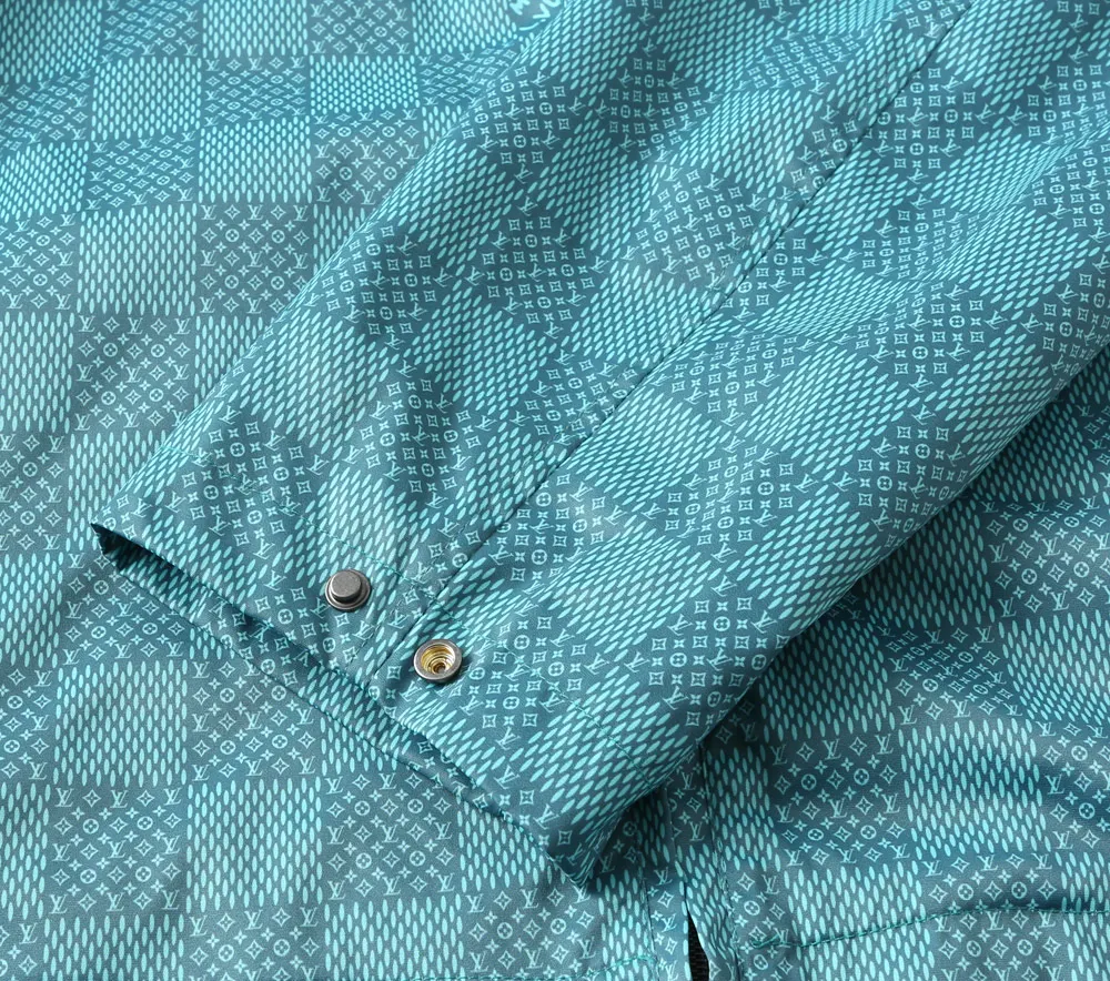 Damier Pattern Hooded Windbreaker Jacket D40023348 — view 12