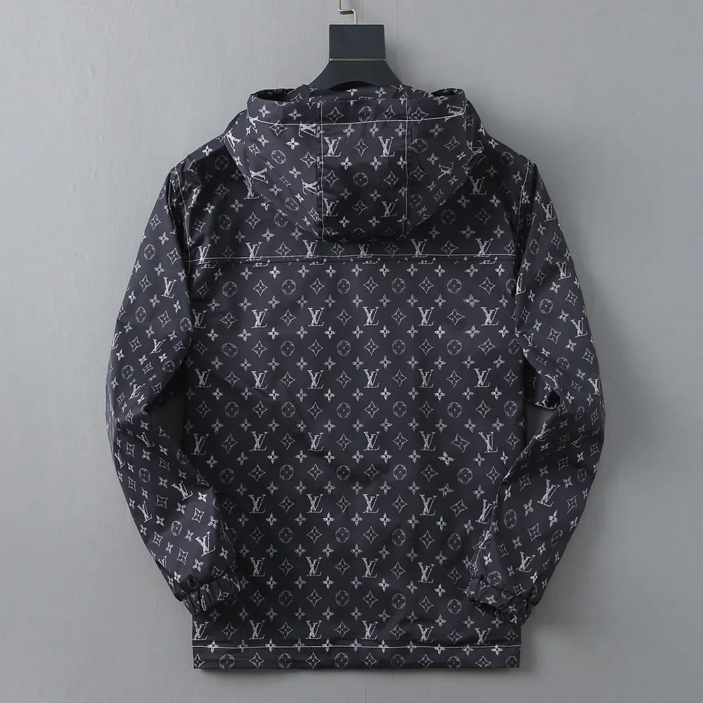 Monogram Print Hooded Windbreaker Jacket D40023322 — view 2