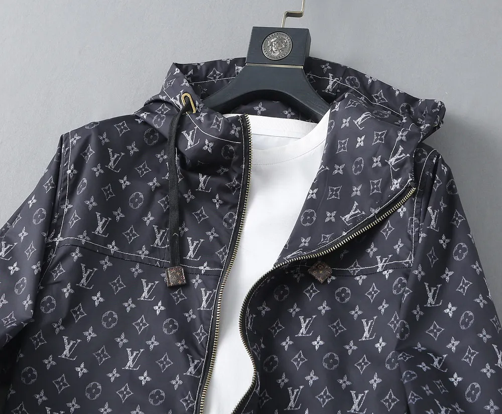 Monogram Print Hooded Windbreaker Jacket D40023322 — view 5