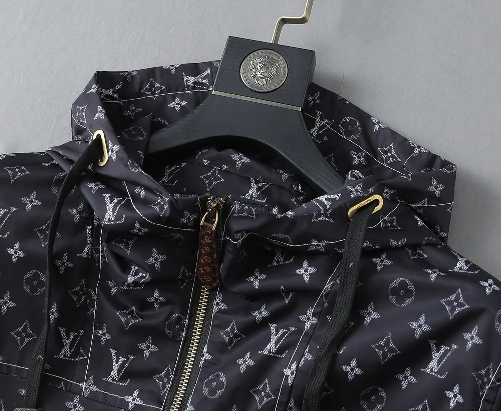 Monogram Print Hooded Windbreaker Jacket D40023322 — view 6