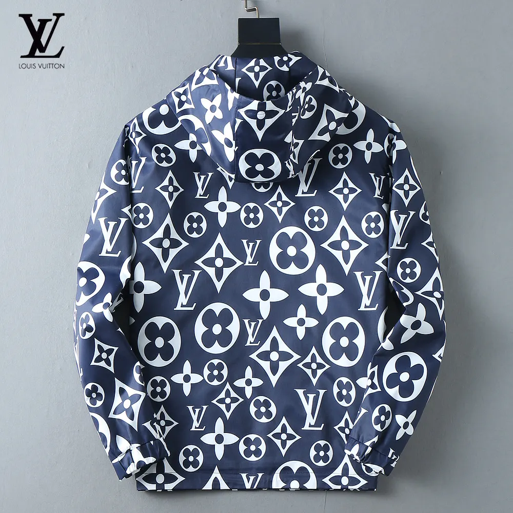Monogram Print Hooded Windbreaker Jacket D40023340 — view 2