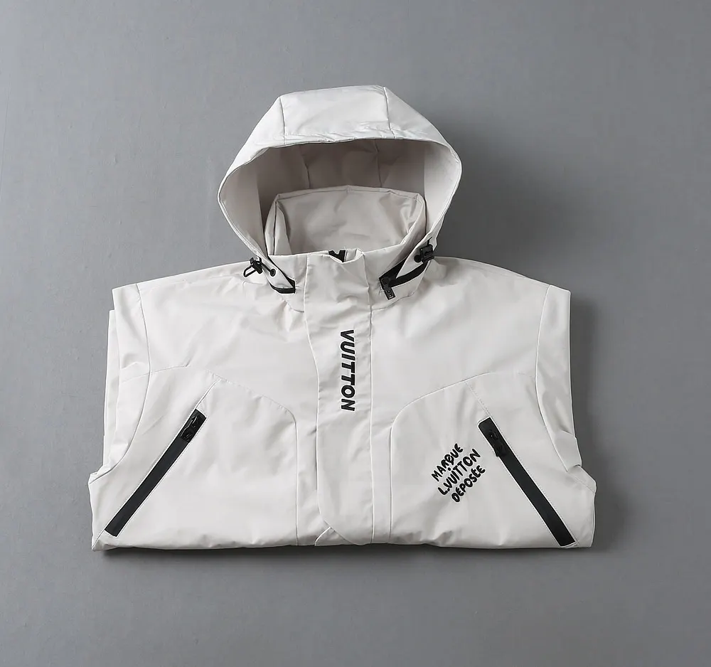 Hooded Technical Windbreaker Jacket D40023330 — view 4
